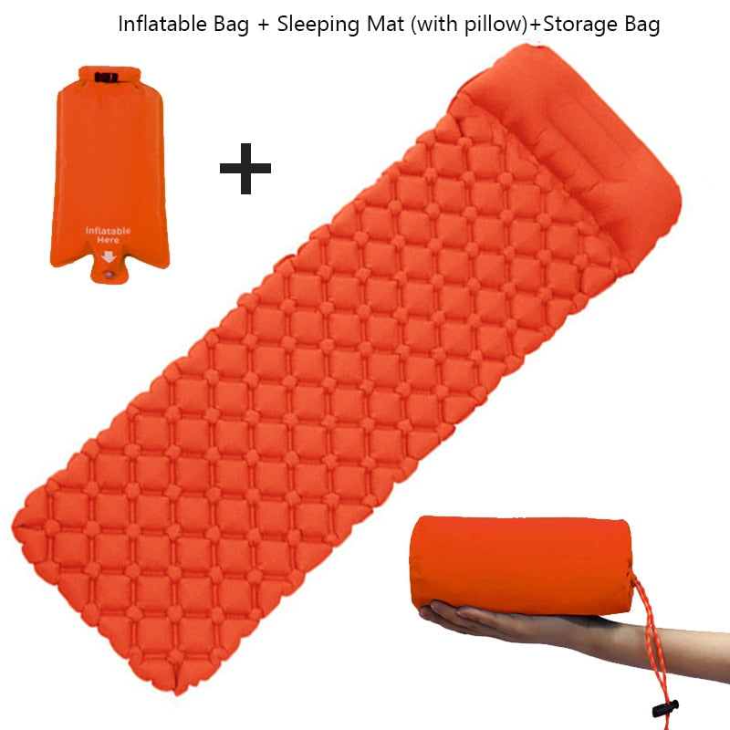 "Matelas gonflable pour camping - Ultra-léger et étanche" 3 PC Set (Pillow) 3 One Seat