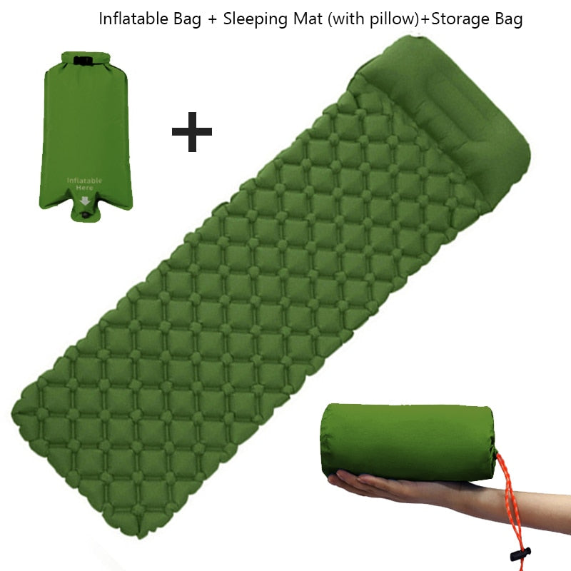 "Matelas gonflable pour camping - Ultra-léger et étanche" 3 PC Set (Pillow) 2 One Seat