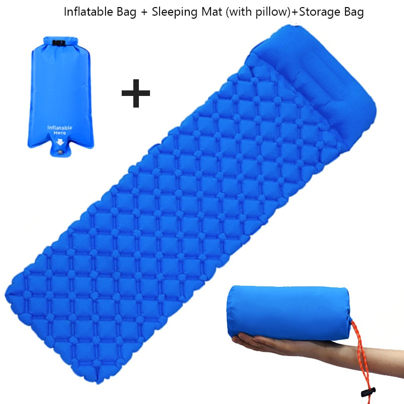 "Matelas gonflable pour camping - Ultra-léger et étanche" 3 PC Set (Pillow) 1 One Seat