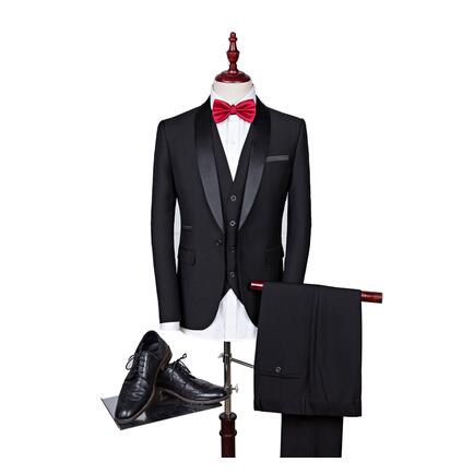 Mens Suits 3Pcs: Tenues Formelles et Casuals de Qualité Supérieure - AOMshop black