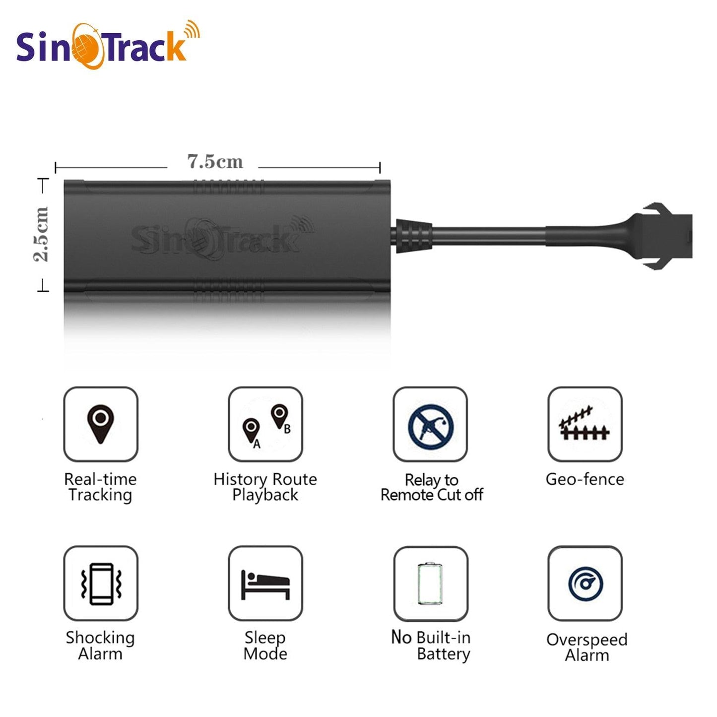 Mini GPS Tracker ST-901M pour véhicules - Localisation en temps réel via GSM