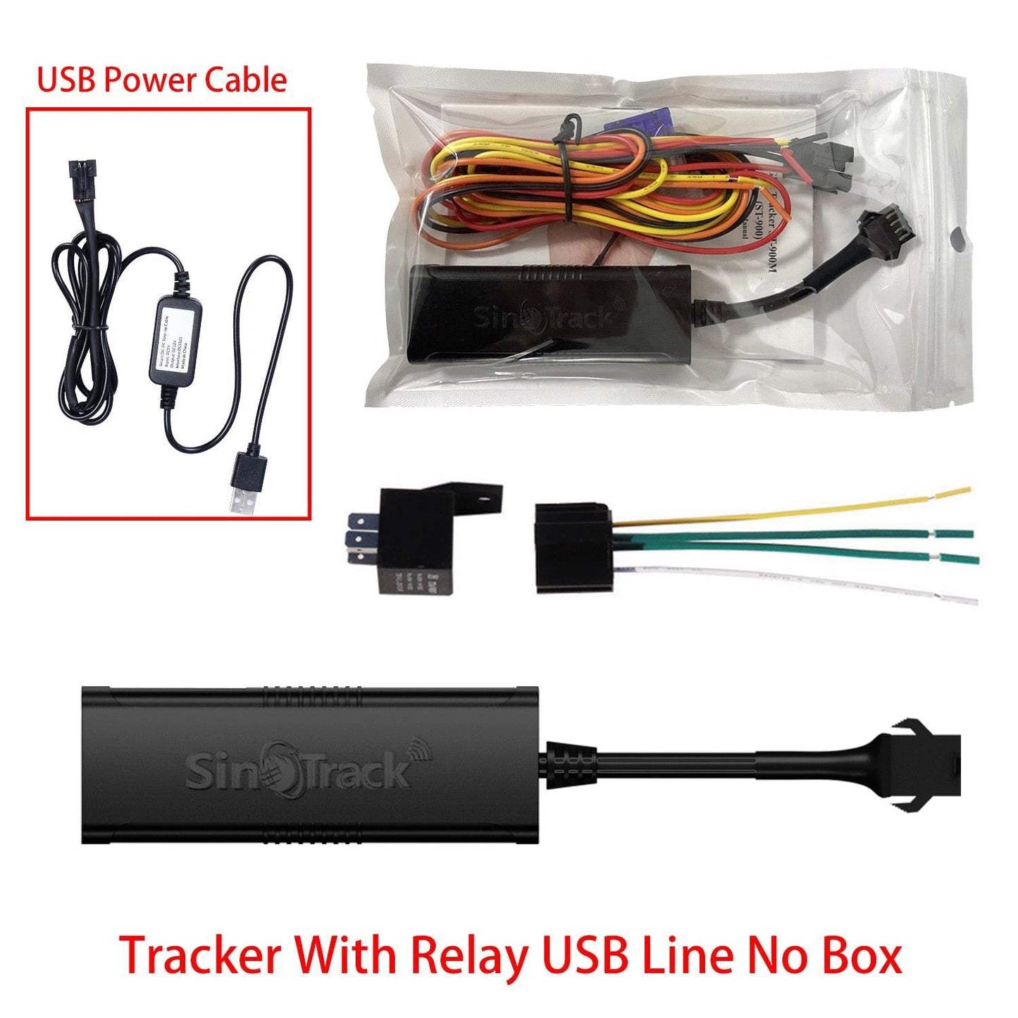 Mini GPS Tracker ST-901M pour véhicules - Localisation en temps réel via GSM Relay Line No Box