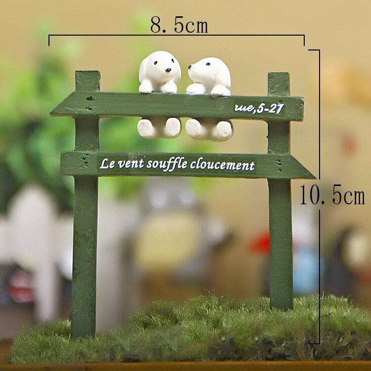 Mini clôture fée jardin barrière en bois 8.5x10.5CM
