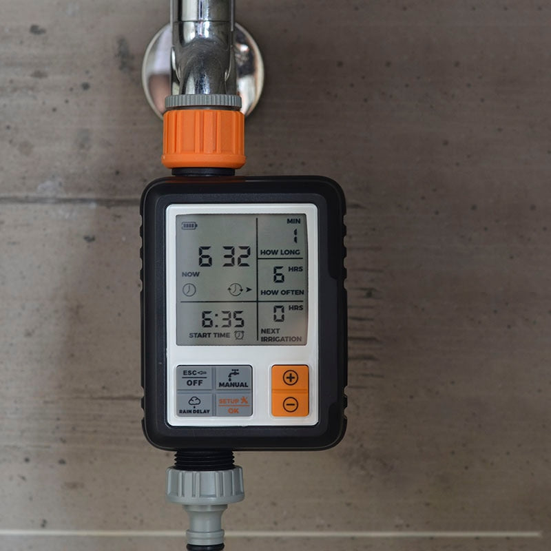 Minuteur d'arrosage automatique avec écran LCD pour jardin