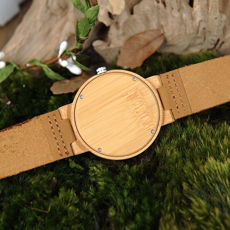 Montre Homme en Bambou avec Cadran Dragonfly