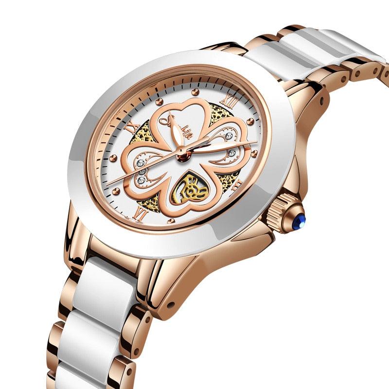 Montre femme étanche or et argent