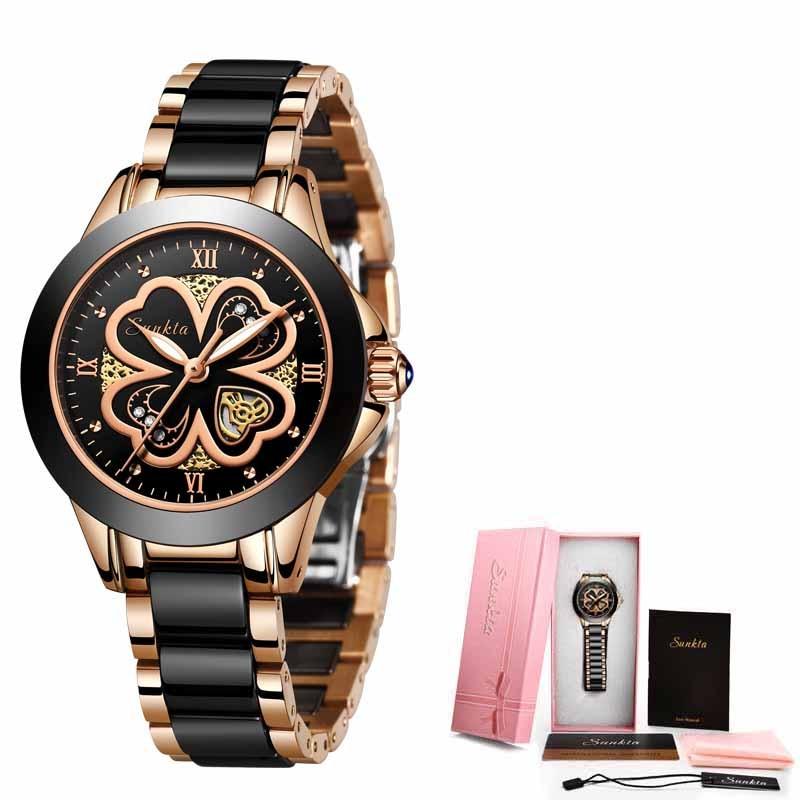 Montre femme étanche or et argent