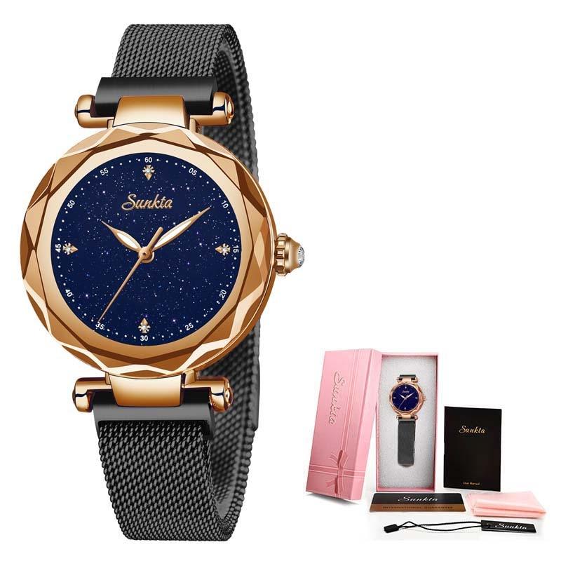 Montre femme étanche or et argent