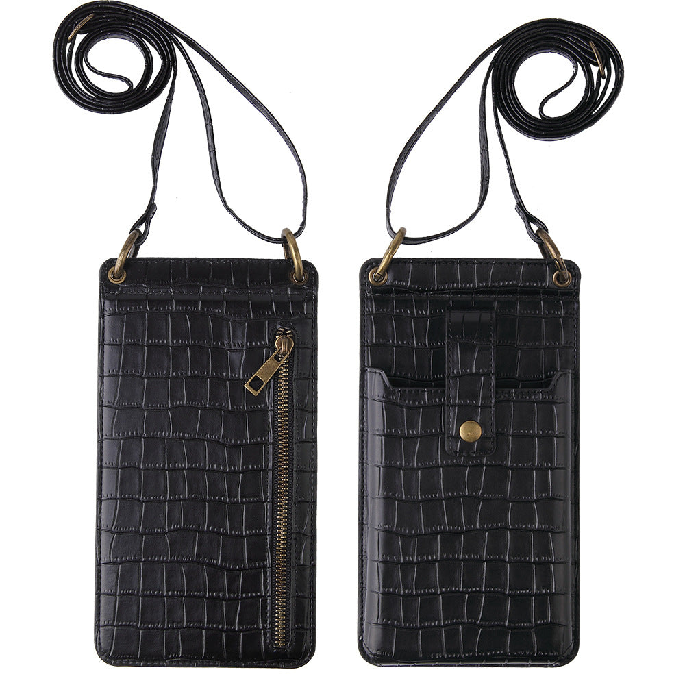 Multi-function Crossbody Bag Crocodile pour téléphone portable et porte-cartes