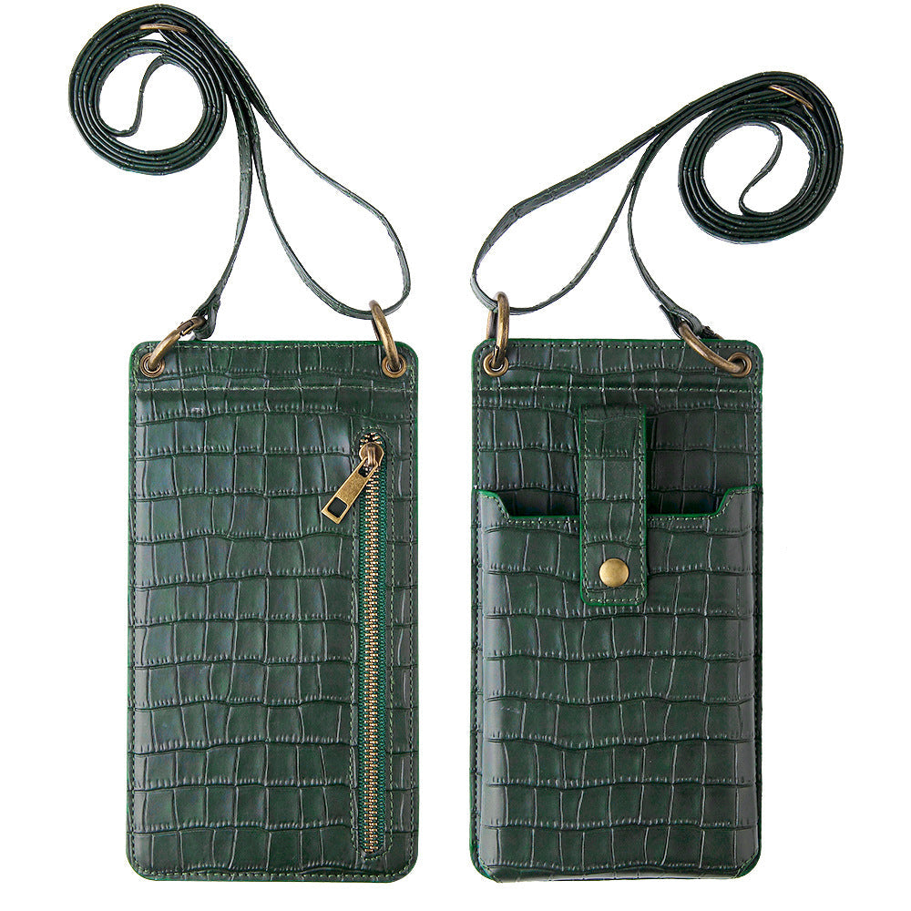 Multi-function Crossbody Bag Crocodile pour téléphone portable et porte-cartes