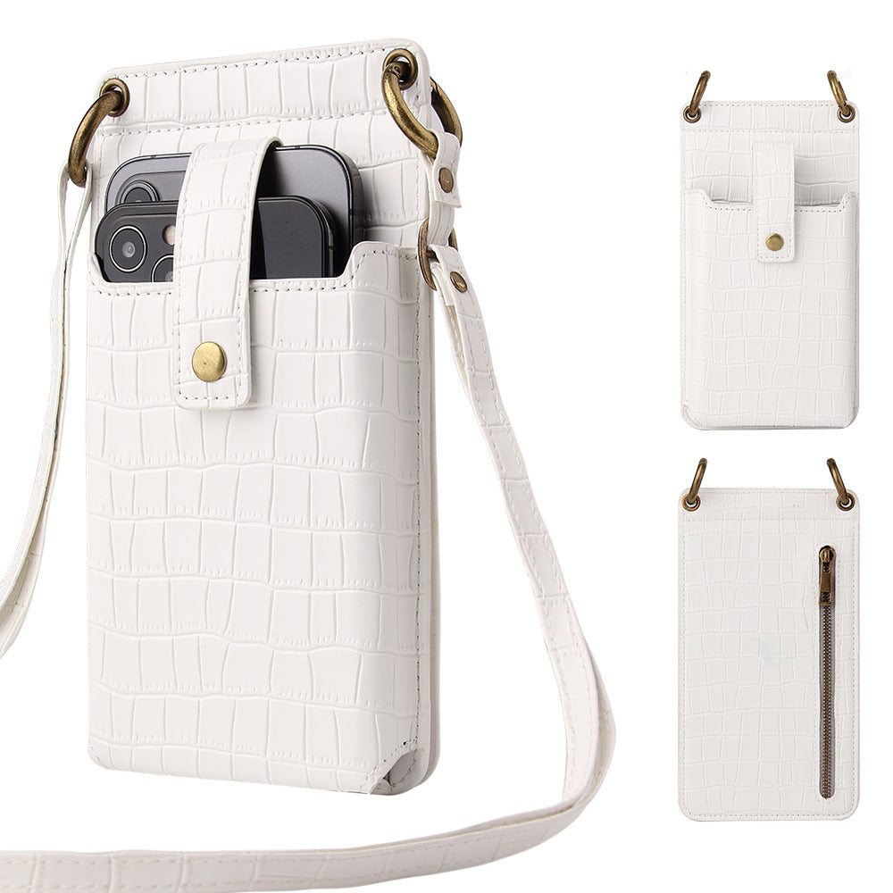 Multi-function Crossbody Bag Crocodile pour téléphone portable et porte-cartes
