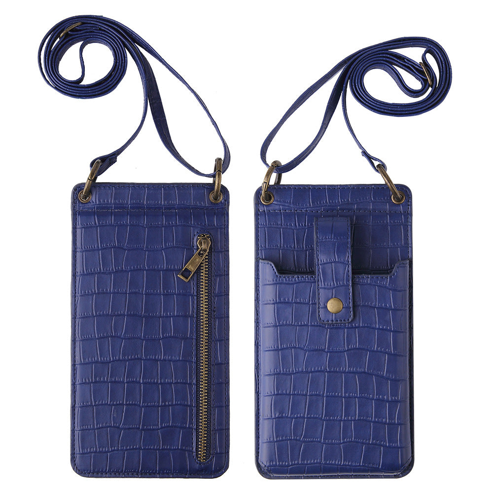 Multi-function Crossbody Bag Crocodile pour téléphone portable et porte-cartes
