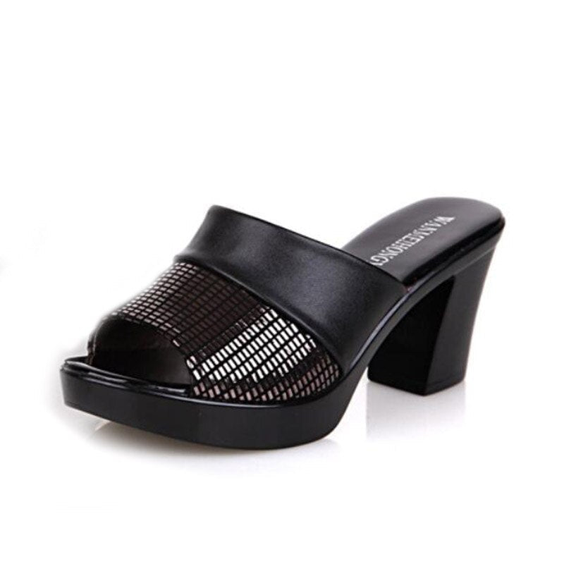 "Nouveaux sandales femme 2023 en cuir véritable - AOMshop"
