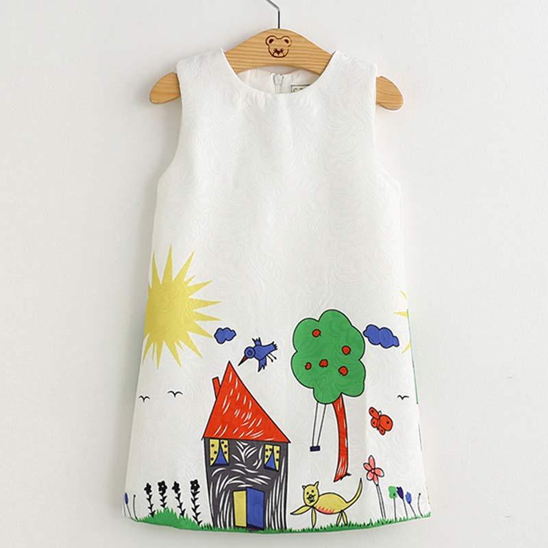 Nouvelle robe d'été de marque pour filles AZ268