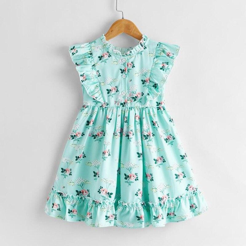 Nouvelle robe d'été de marque pour filles AH4881Green