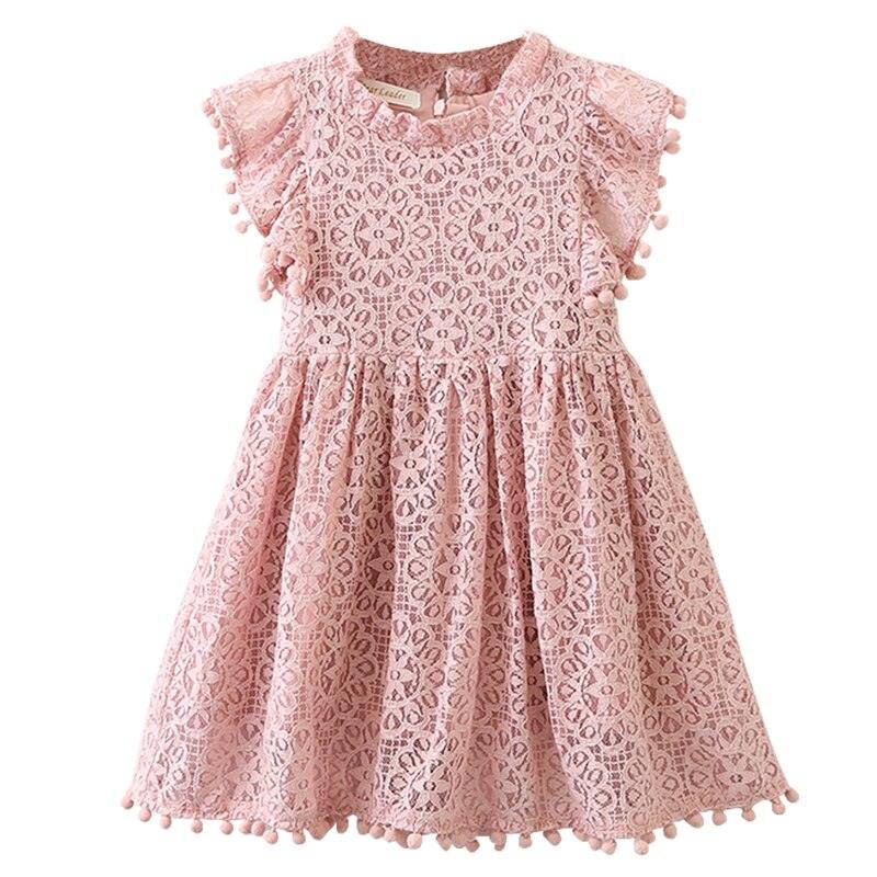 Nouvelle robe d'été de marque pour filles AX543Pink