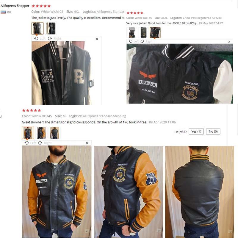 Nouvelle veste en cuir pour homme avec broderie