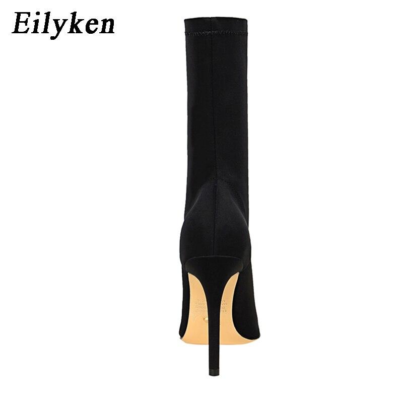 Nouvelles bottines stretch pour femmes à talons hauts et pointus