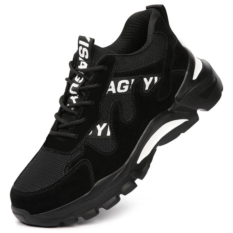 "Nouvelles chaussures de sécurité à bout en acier pour hommes - Chaussures de travail résistantes aux perforations et antidérapantes" 2080-black