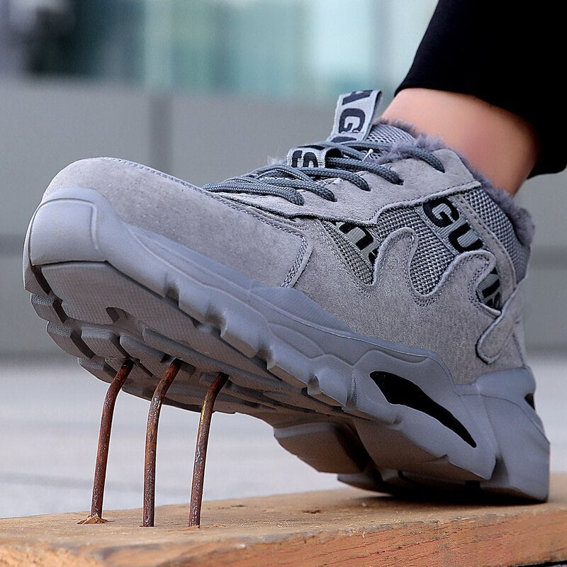 "Nouvelles chaussures de sécurité à bout en acier pour hommes - Chaussures de travail résistantes aux perforations et antidérapantes"