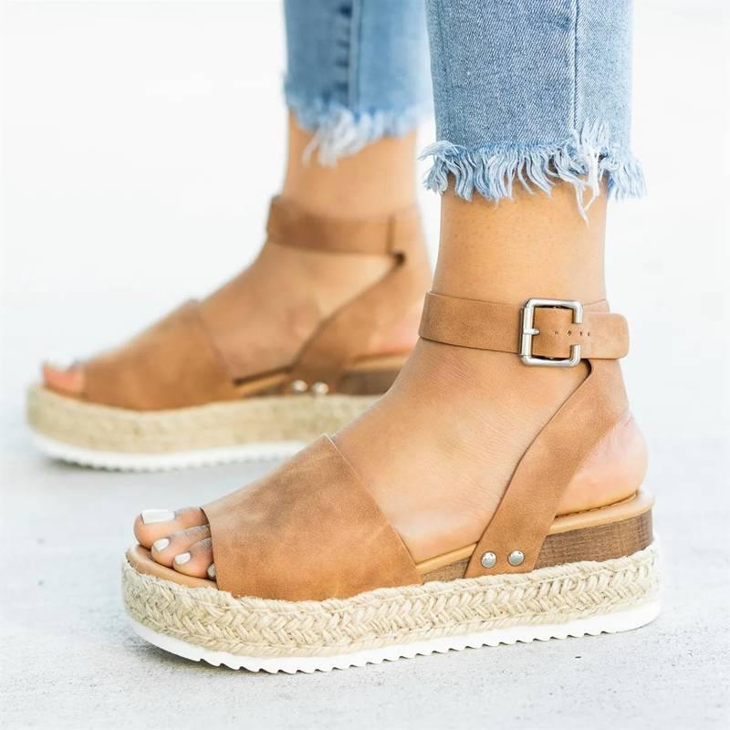 Nouvelles sandales à talons compensés pour femmes