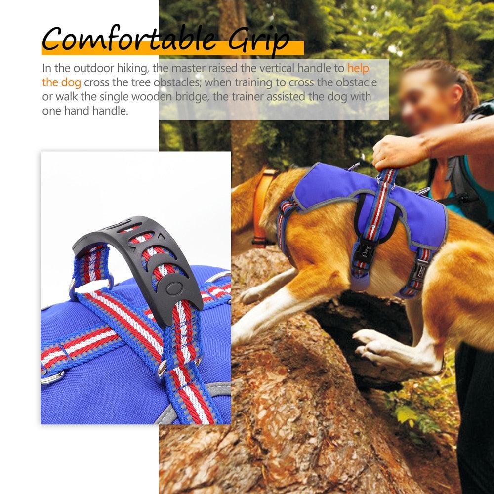 Nylon Reflective Large Dog Harness Vest Leash - Pour les chiens de taille moyenne et grande