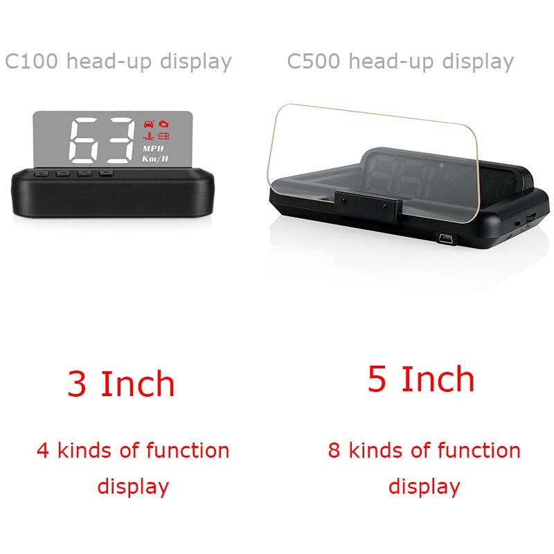 OBDHUD C100 - Affichage Tête Haute OBD2 pour Voiture