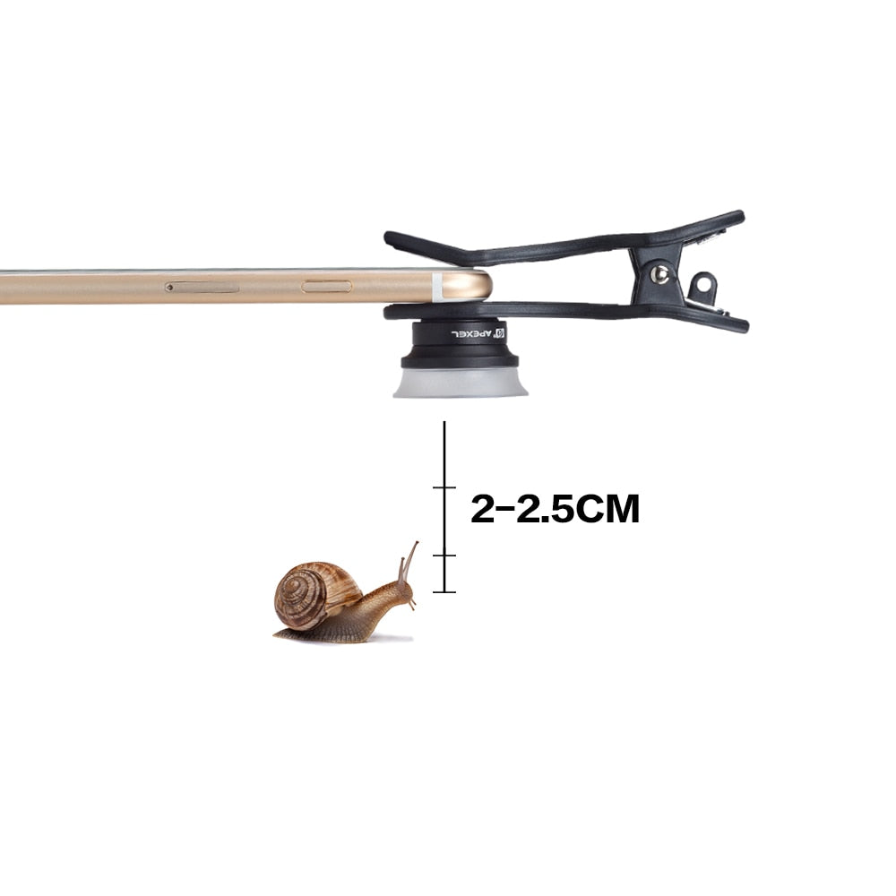 Objectif macro professionnel APEXEL HD 12X-24X pour iPhone Xiaomi Android