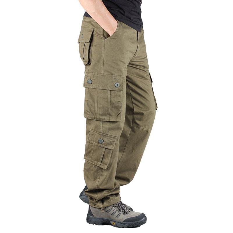 Pantalon cargo militaire pour homme dark khaki