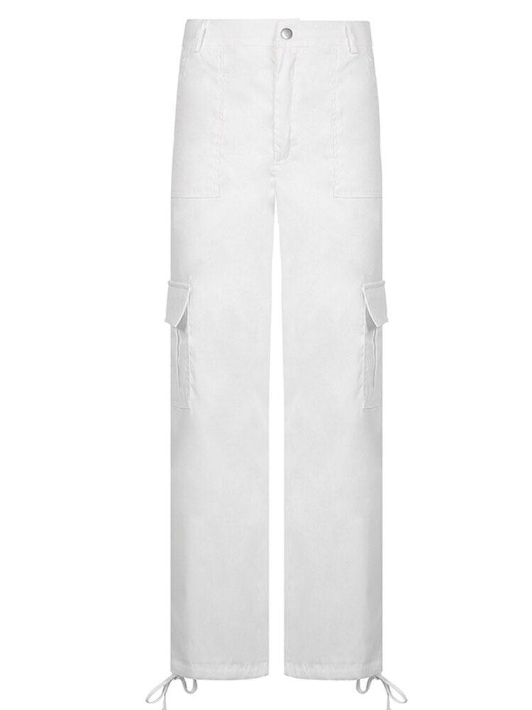 Pantalon cargo taille haute