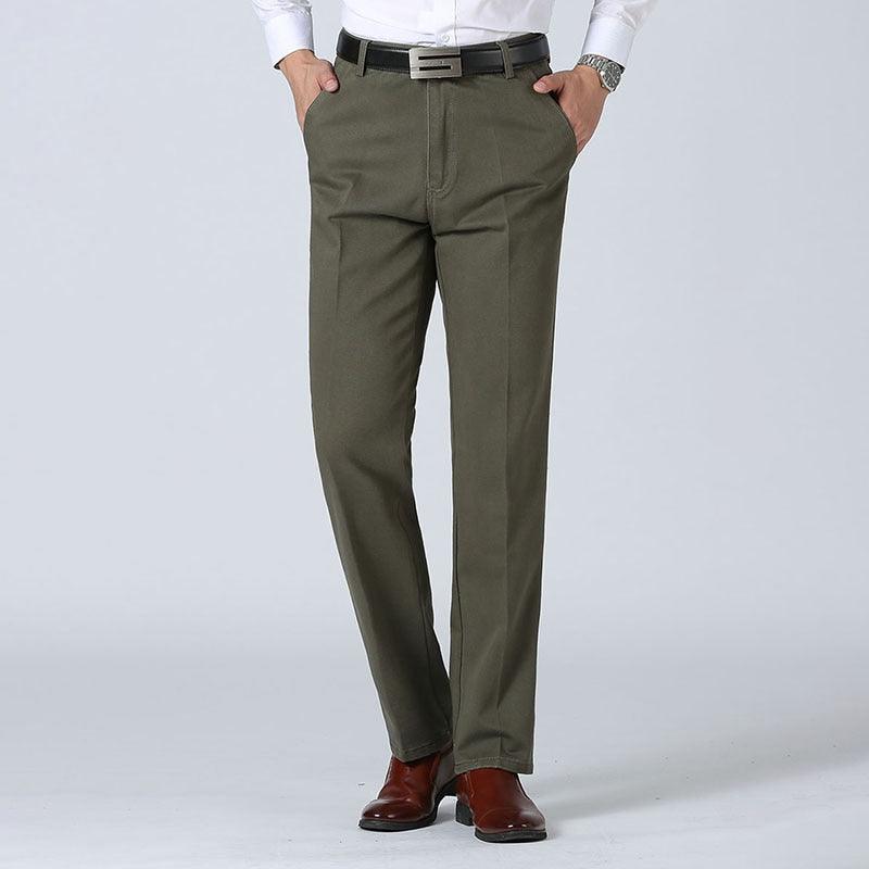 Pantalon en coton noir pour homme - Army Green