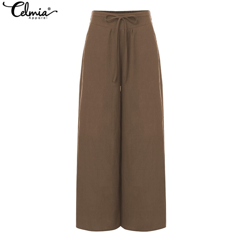 Pantalon large taille haute vintage pour femme Celmia 2023