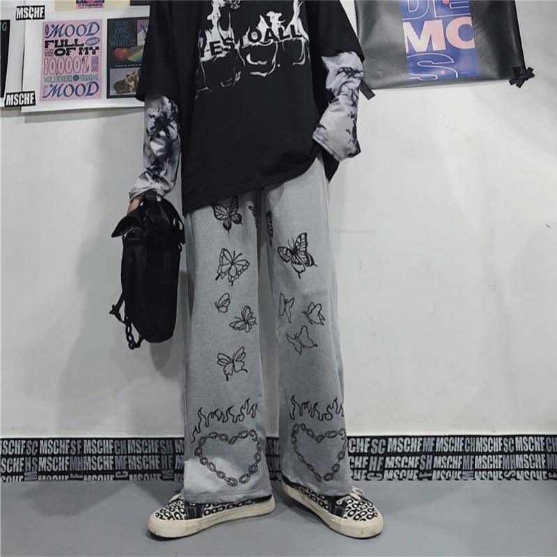 "Pantalon vintage à jambe large pour femmes -