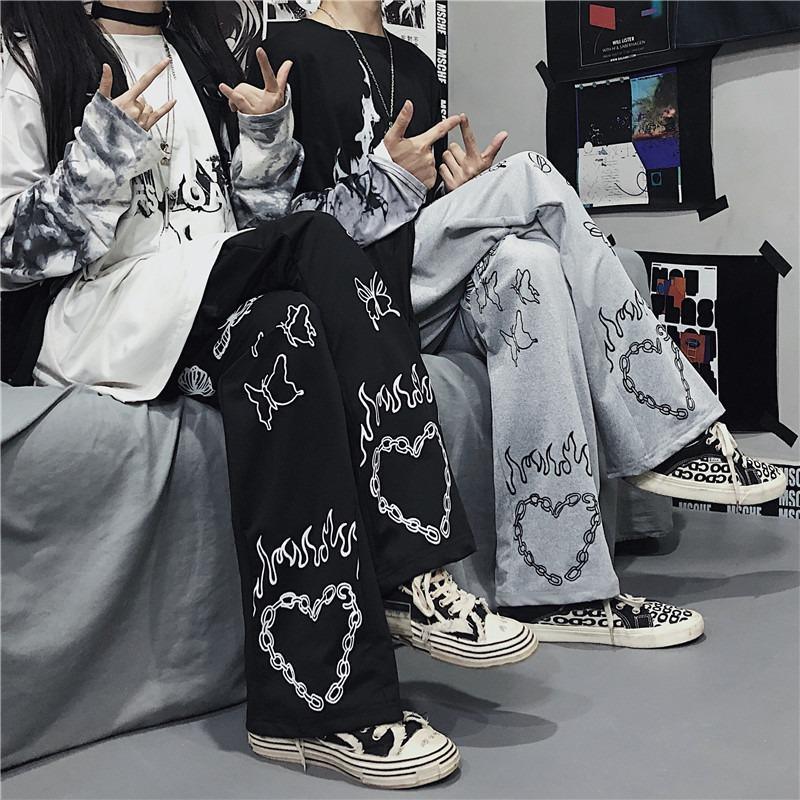 "Pantalon vintage à jambe large pour femmes -
