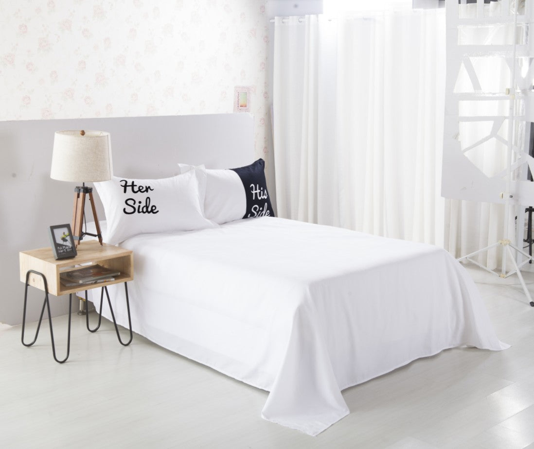 "Parure De Lit Cat Side Noir Et Blanc"