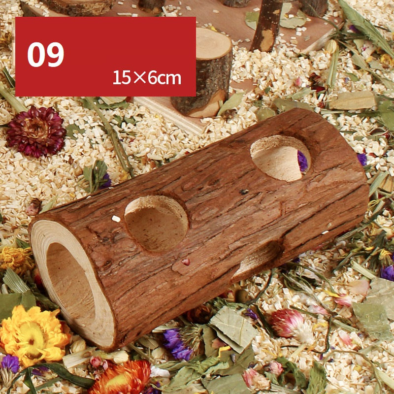 Plateforme de balançoire en bois naturel pour hamster - AOMshop 09style