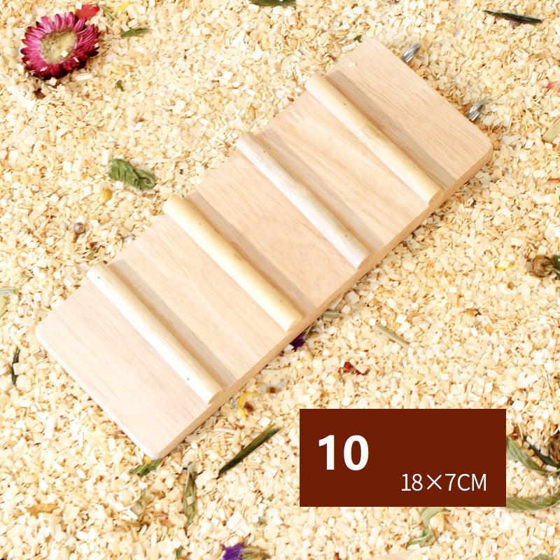 Plateforme de balançoire en bois naturel pour hamster - AOMshop 10style