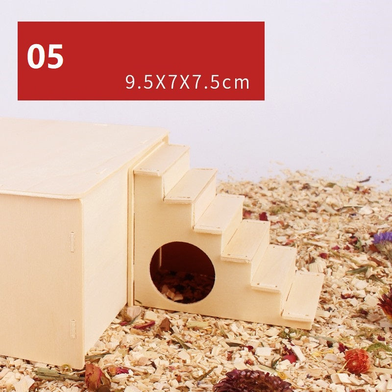 Plateforme de balançoire en bois naturel pour hamster - AOMshop