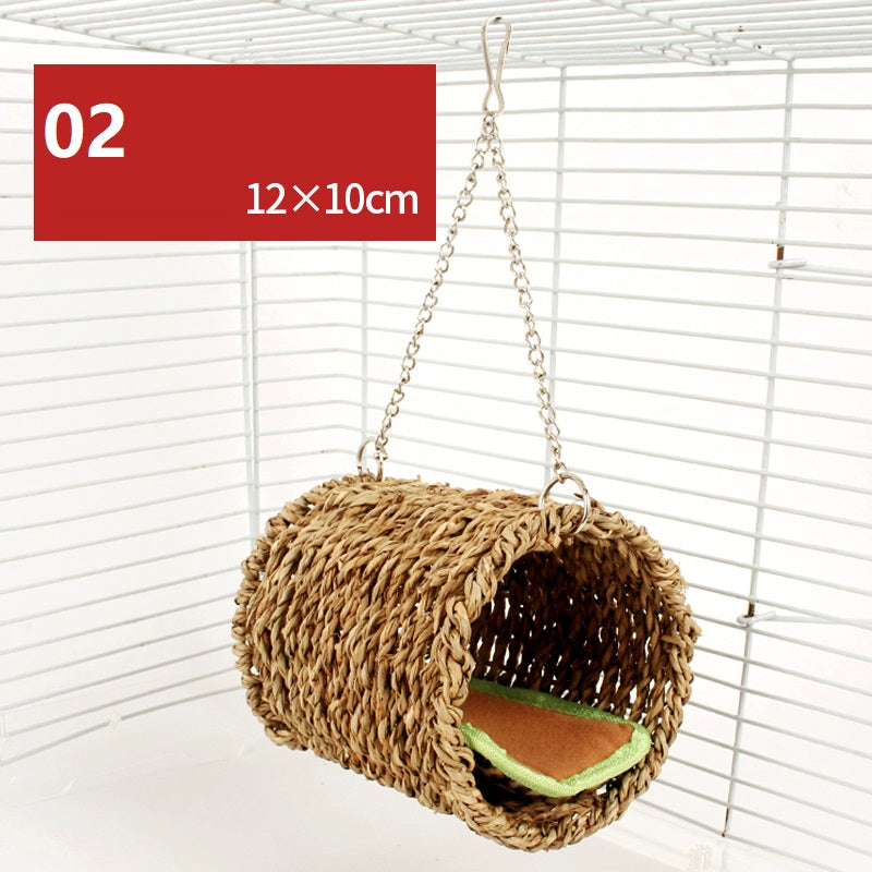 Plateforme de balançoire en bois naturel pour hamster - AOMshop