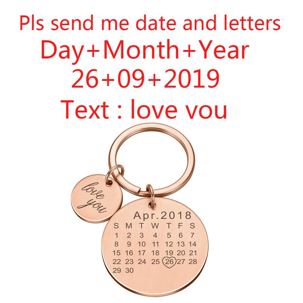 Porte-clés calendrier personnalisé sculpté à la main MP02PJ01-RSY5-DZ007
