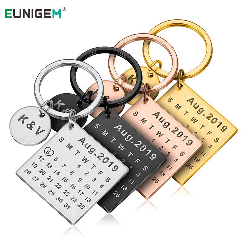 Porte-clés calendrier personnalisé sculpté à la main