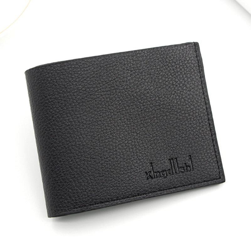"Portefeuille homme en cuir véritable - Portefeuille en cuir de vache noir premium" Black-2