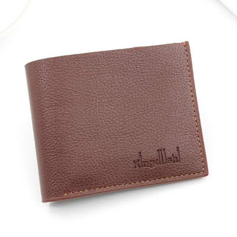 "Portefeuille homme en cuir véritable - Portefeuille en cuir de vache noir premium" Light brown-2