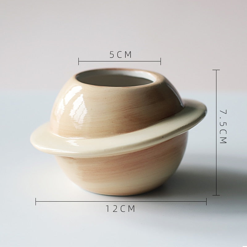 "Pot en céramique pour plantes succulentes - Décoration de balcon et de bureau" Purple