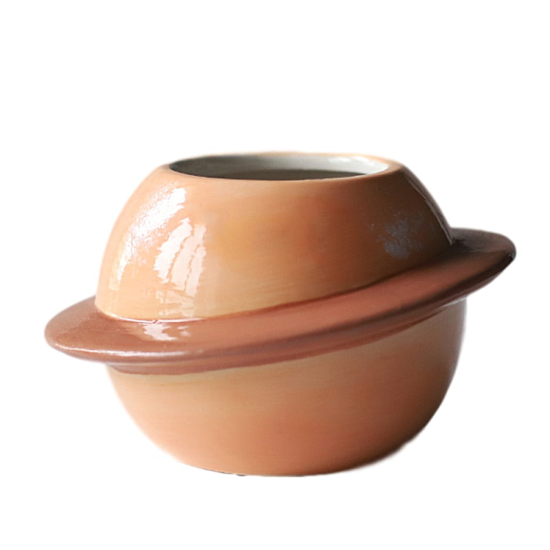 "Pot en céramique pour plantes succulentes - Décoration de balcon et de bureau"
