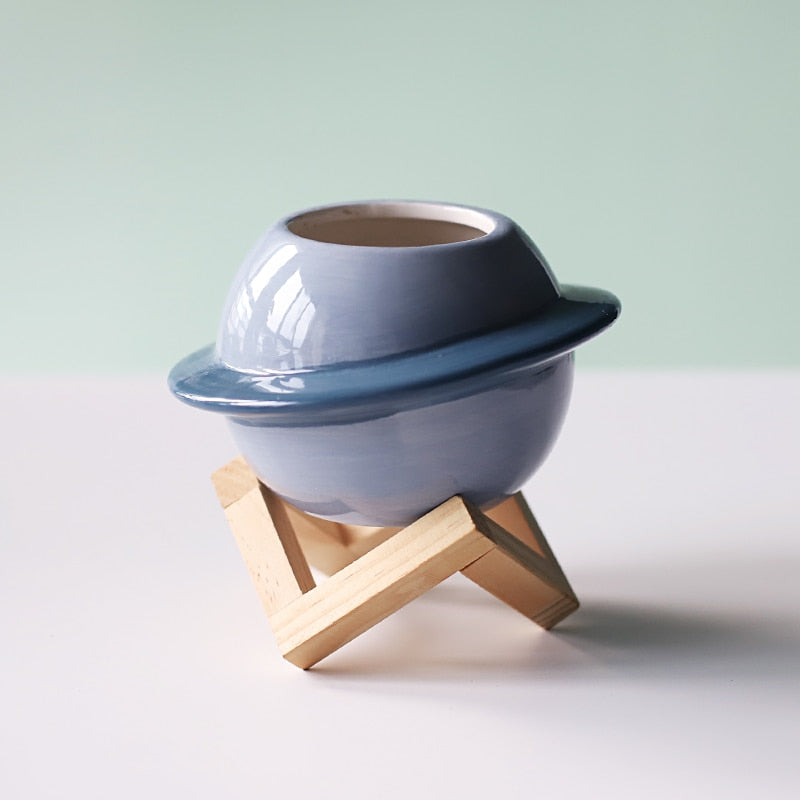 "Pot en céramique pour plantes succulentes - Décoration de balcon et de bureau"