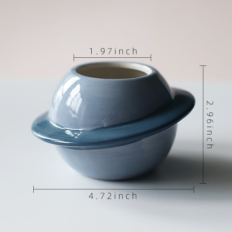 "Pot en céramique pour plantes succulentes - Décoration de balcon et de bureau" 116-3
