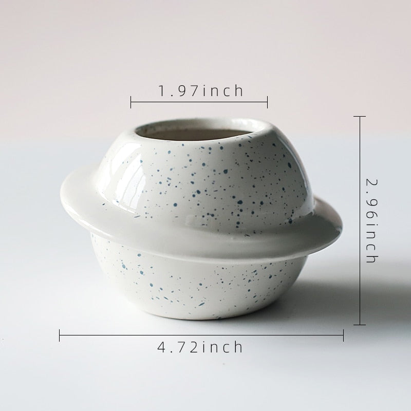 "Pot en céramique pour plantes succulentes - Décoration de balcon et de bureau" 116-1