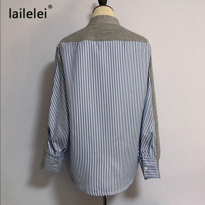 Pull boutonné à patchwork pour femmes | Cardigan en laine rayé