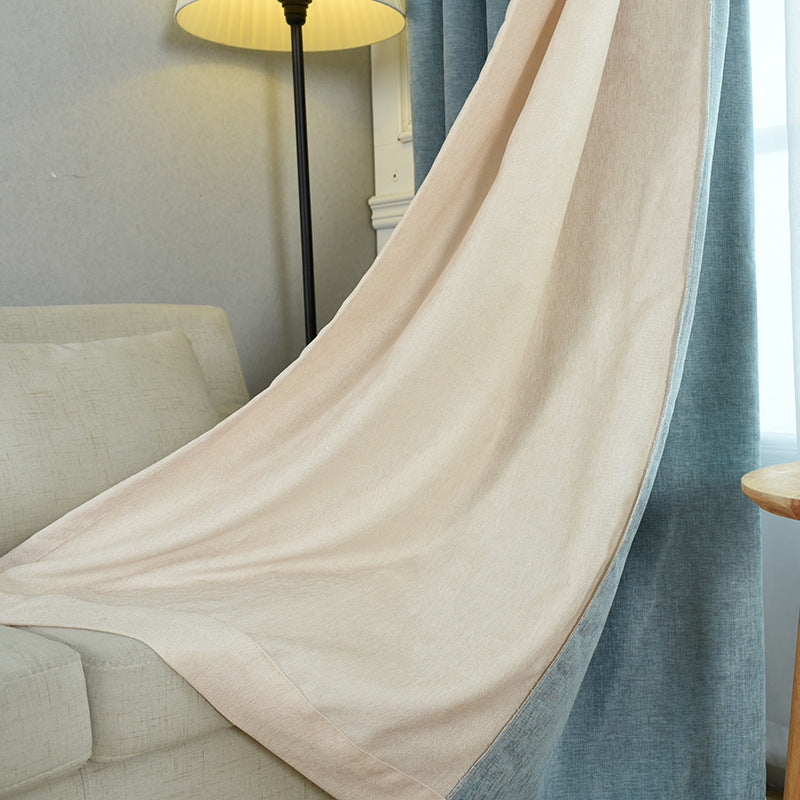 "Rideaux chenille solides et opaques pour salon et chambre - AOMshop"